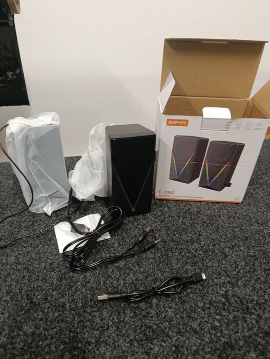 Głośniki komputerowe RGB BUSP-HYY E-1062 | Nowe | USB + AUX