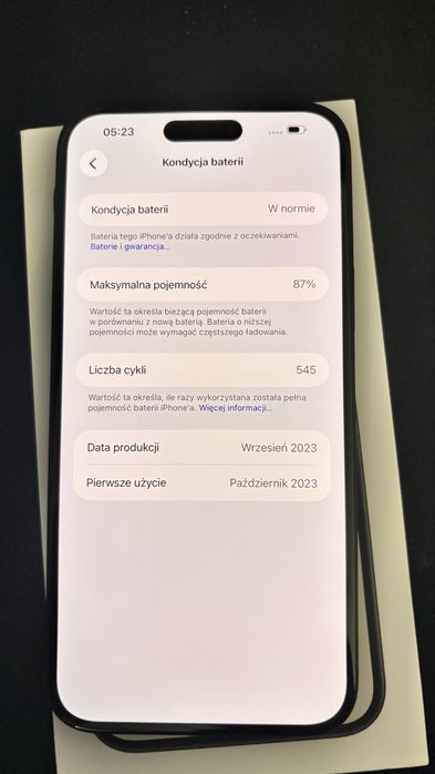 iPhone 15 Plus 128GB Czarny – Bardzo Dobry Stan