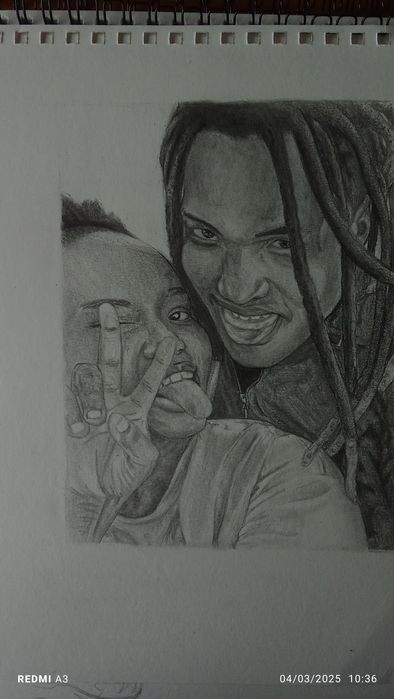 Faço desenhos de retratos a lápis