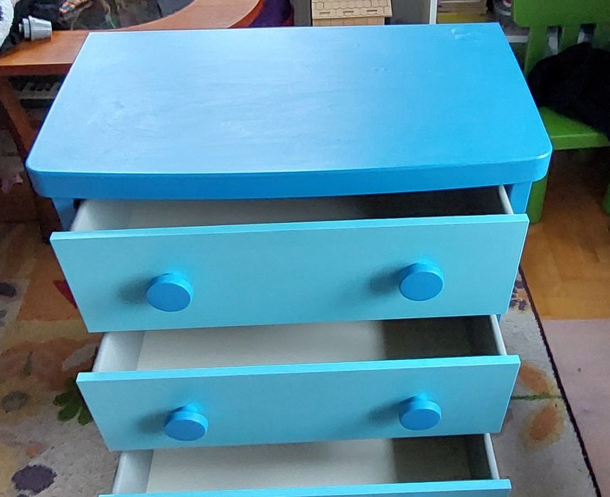 Komoda Ikea Mamut niebieska dziecięca