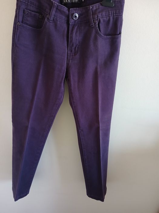 Calças de ganga roxas