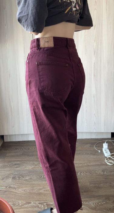 Джинси zara 36 бордові