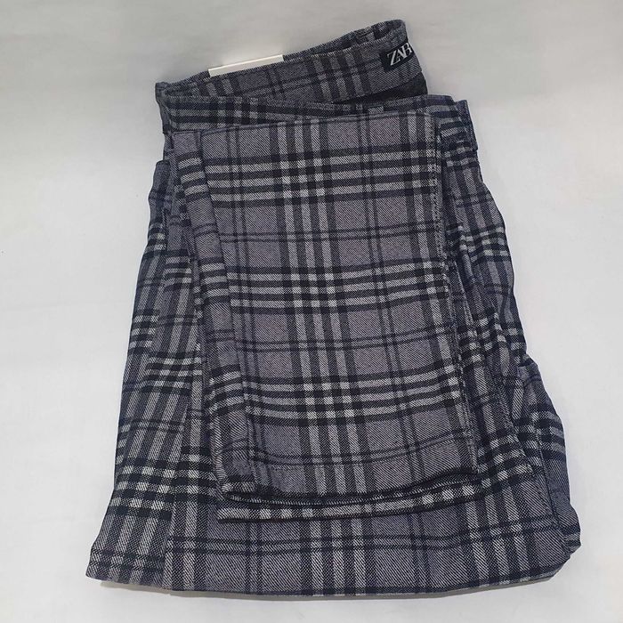 Чоловічі штани скині сірі в клітинку ZARA Man