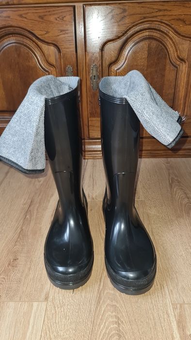 Kalosze Grander black 43 nowe z wkładką ocieplajacą