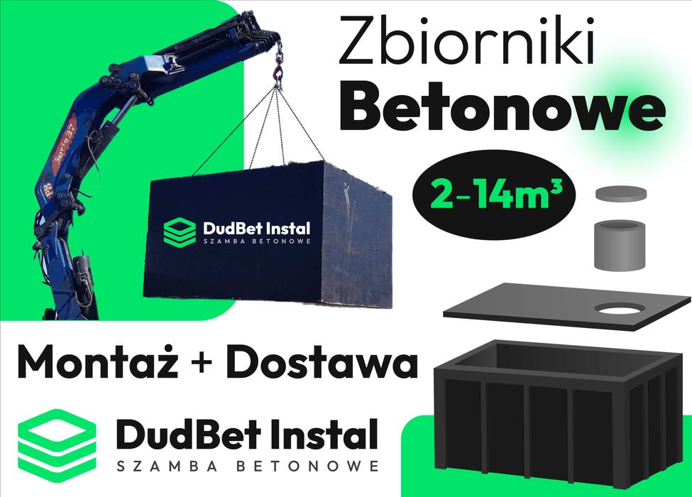 Szambo Szamba Betonowe Zbiornik Betonowy na Wodę Deszczówkę 2-14m³