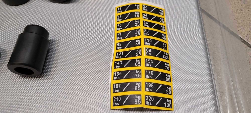 Stos 100 kg do maszyn siłowych z kółkiem