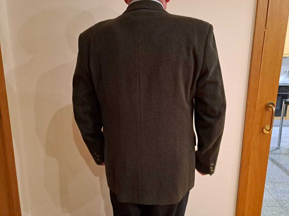 Blazer Homem, cor verde cinza matizado, Pull & Bear