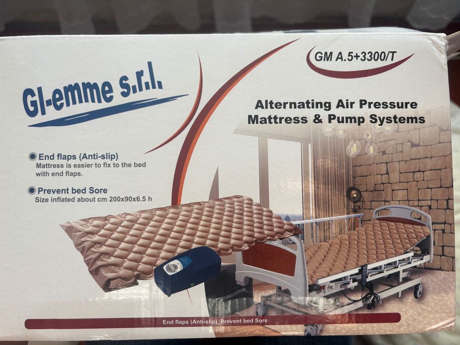 Новий надувний сатрас від пролежнів GI-emme s.r.l. Насосна система.