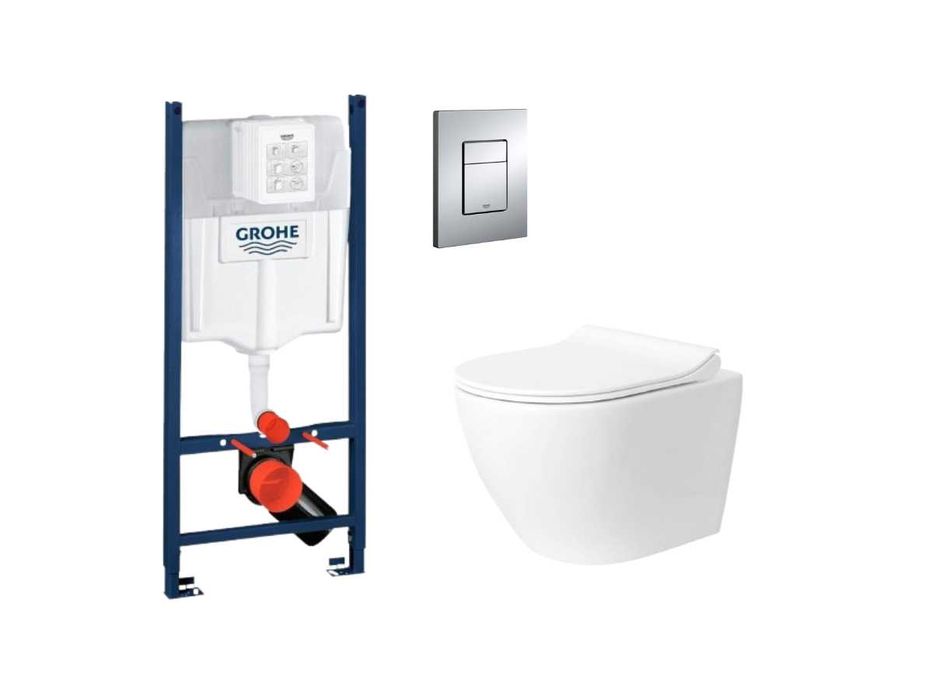 АКЦІЯ !  Інсталяція GROHE Rapid SL + кнопка + безобідковий унітаз