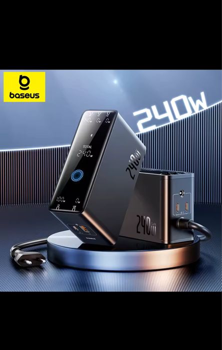 Зарядний пристрій Baseus 240W Digital GaN Charger