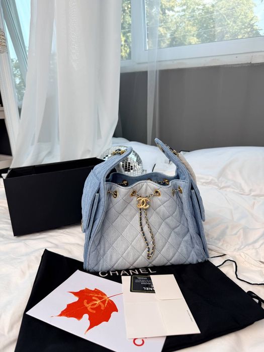 ‼️ХІТ‼️Chanel 25 Light Blue Denim Handbag / жіноча сумочка Шанель / женская джинсовая сумочка шанель