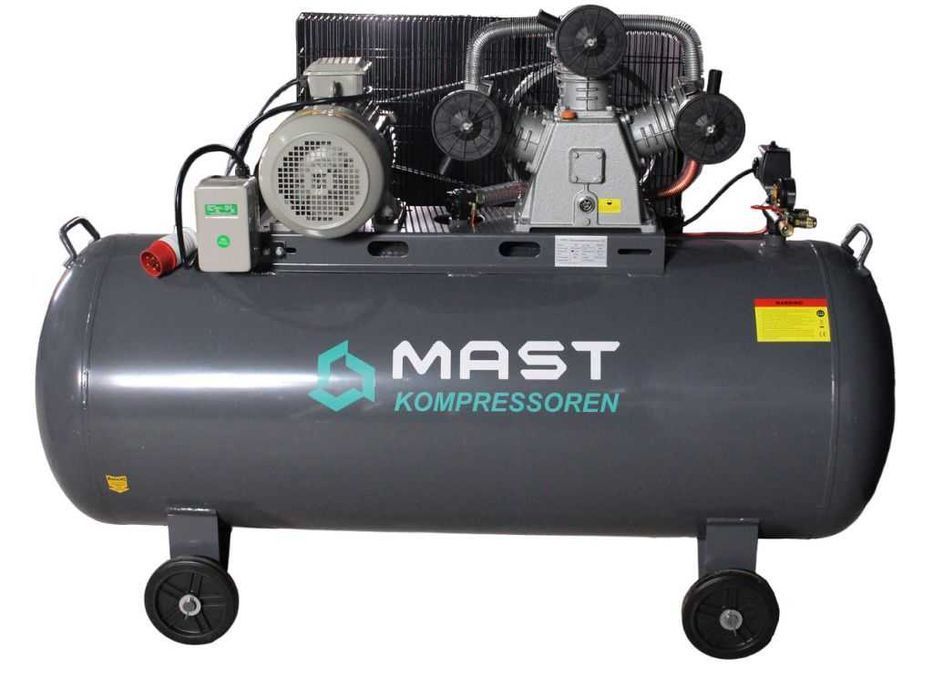 Поршневий компресор MAST TA90-500L (500 л, 400 В, 12.5 бар) — компресор для СТО та виробництва