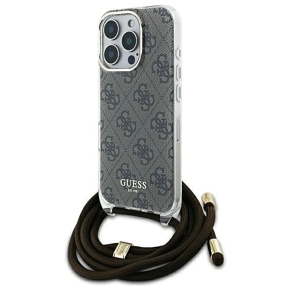 Guess GUHCP16LHC4SEW iPhone 16 Pro 6.3" brązowy/brown hardcase Crossbo
