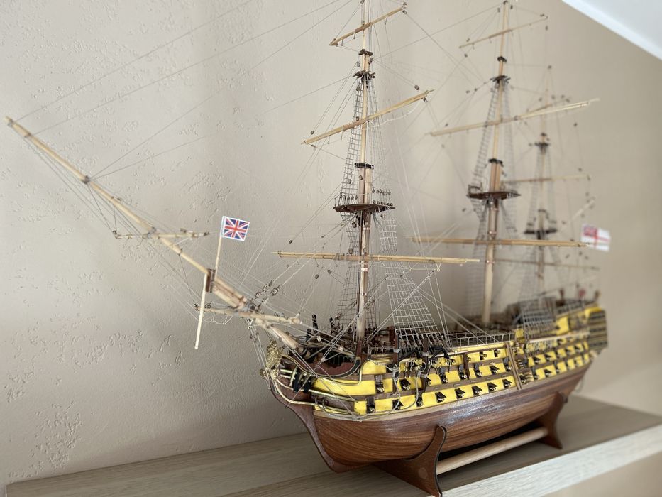 Model żaglowca HMS Victory ręcznie zbudowany