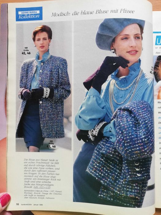 Burda vintage styczeń 1989 moda szycie wykroje wiosna ok. 100 wykrojów