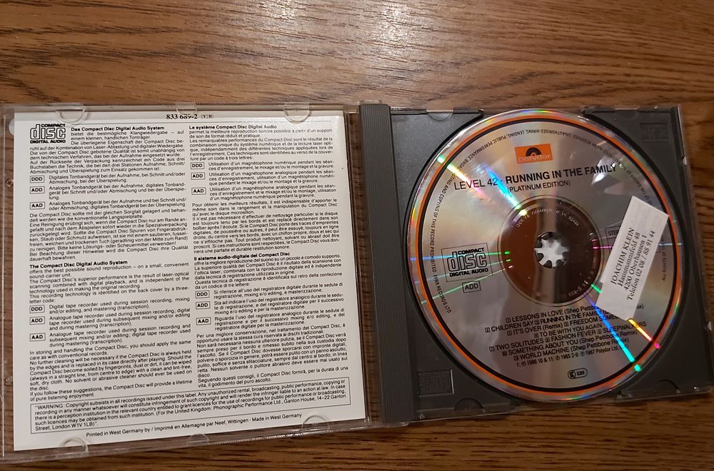 Sprzedam płyta cd Level 42