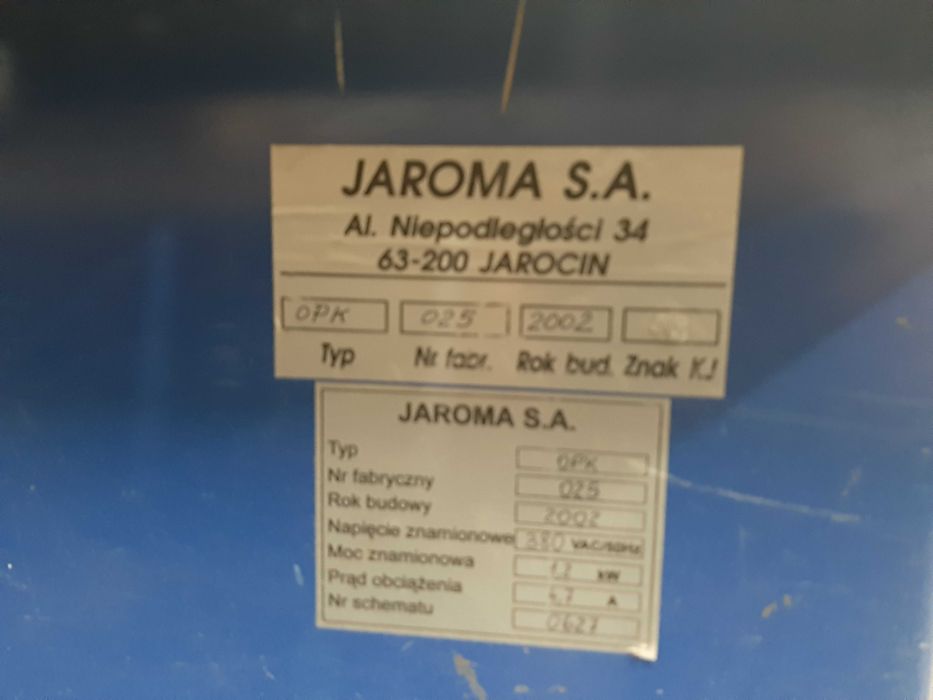 Okleiniarka i frezarka do obrzeży PCV JAROMA+przyrząd pomiarowy