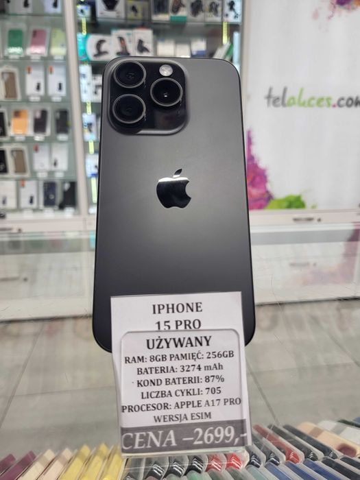 Iphone 15 Pro 256GB Bat 87% Telakces Felicity *Raty 0%