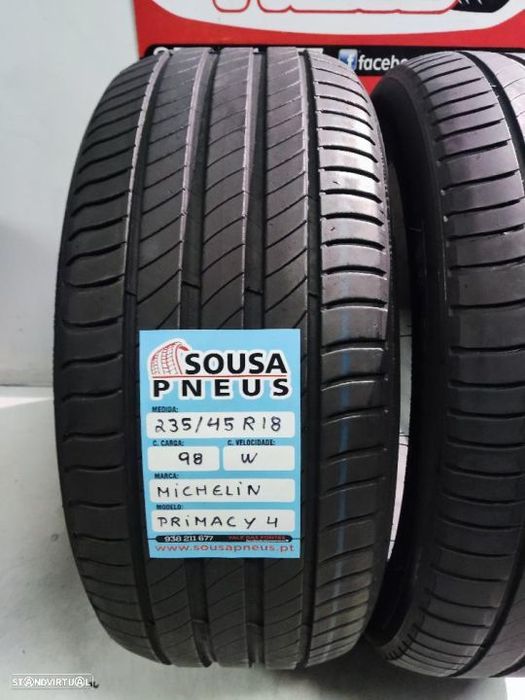 2 pneus como novos 235-45r18 michelin - oferta dos portes