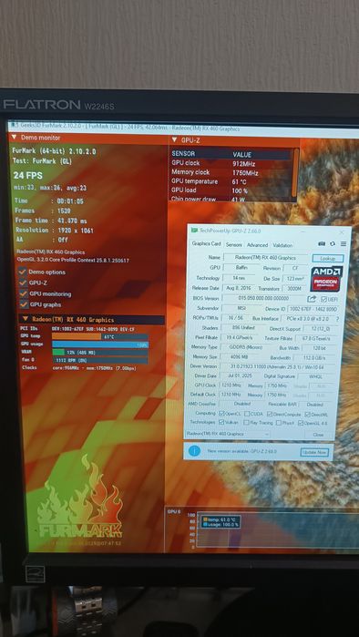 Відеокарта RX 460 4gb msi