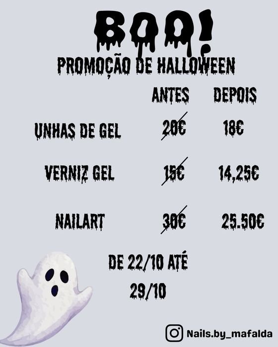 Unhas de Gel promoção Halloween