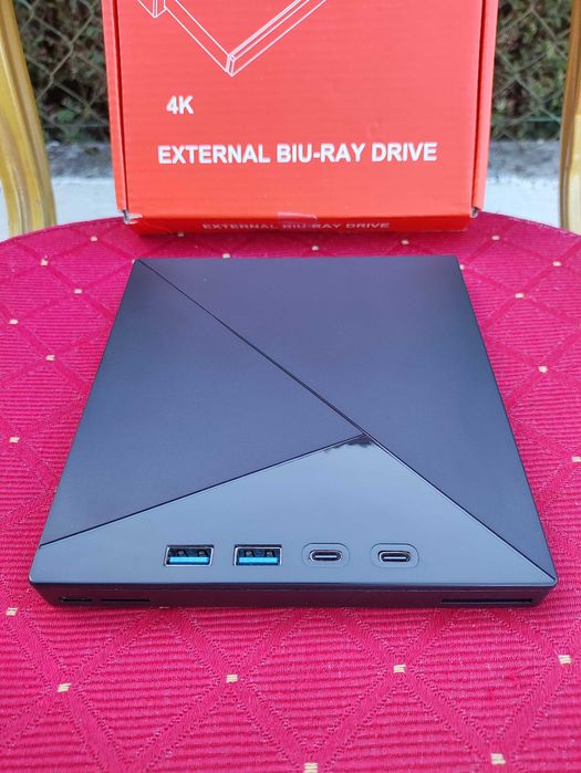 Zewnętrzny napęd Blu-Ray Odtwarzacz Player Nagrywarka DVD 4K 3D USB 3.0 BD CD DVD Windows Mac OS Linux USBC