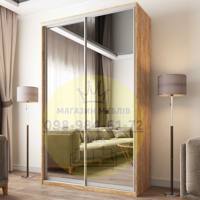 Шкаф купе 160х60х240 зеркальный фасады
