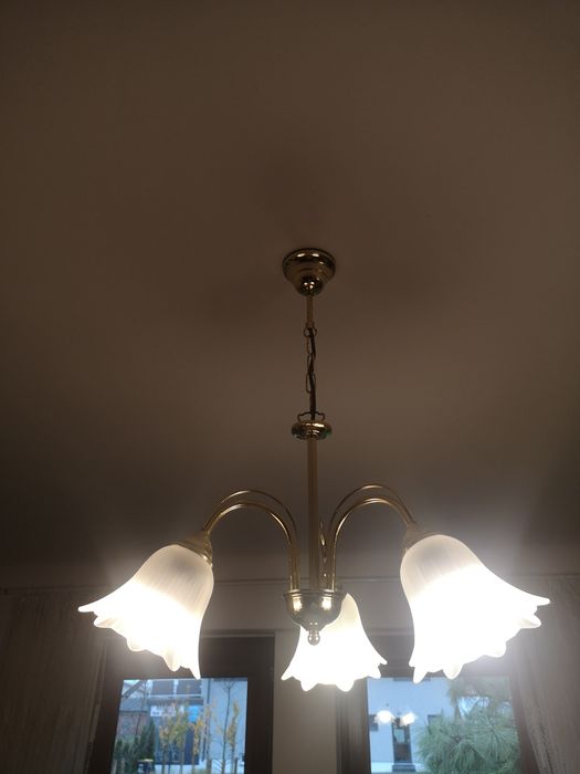 Żyrandol lampa wisząca trzy klosze