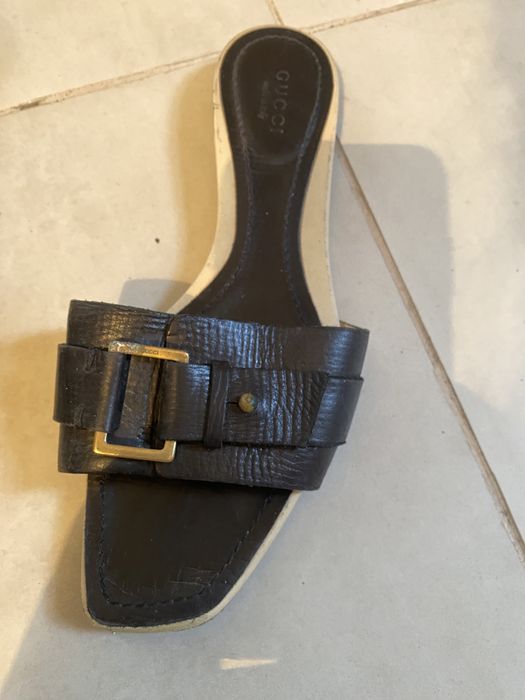 Chinela em pele GUCCI vintage