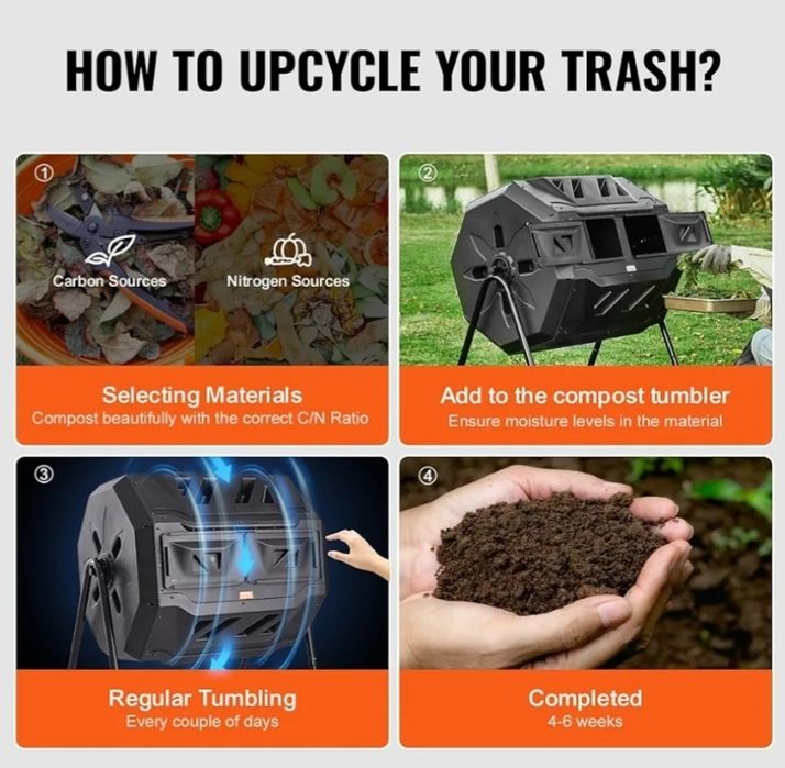 Compostador Giratório de Jardim