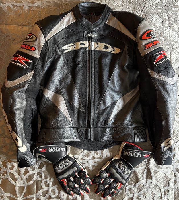 Spidi Evoluzione (Fato Completo Moto) Tam.50 + Luvas Levior RTech