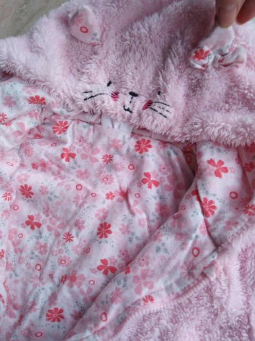 Jak NOWY Kombinezon KOT, kwiaty, jesień wiosna pajac 3-6 msc 68