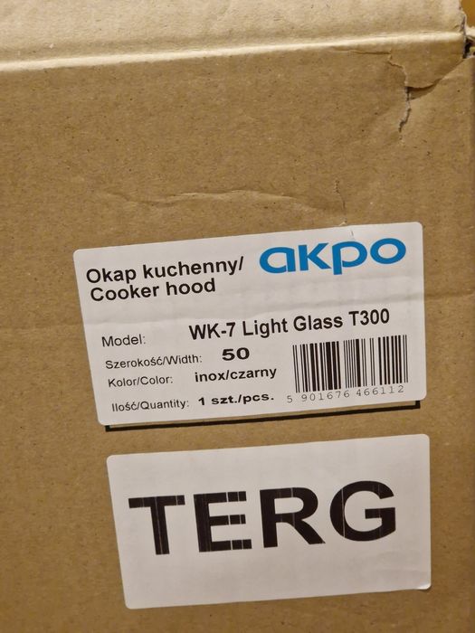 Okap kuchenny do zabudowy Akpo czarny