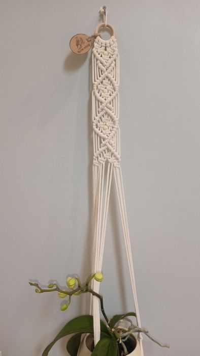 Kwietnik wiszący sufitowy lub ścienny  boho