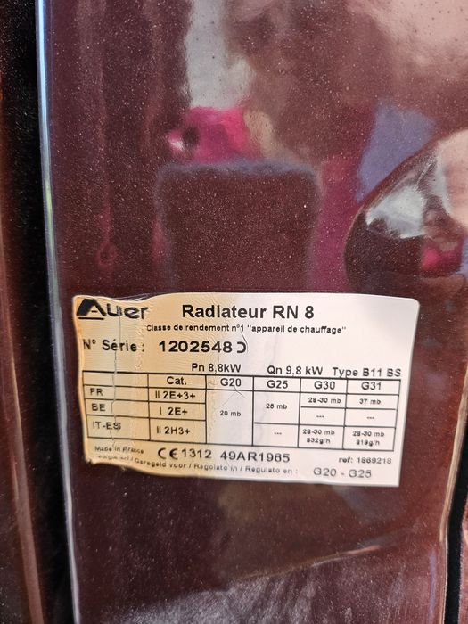 Grzejnik żeliwny gazowy firmy Auer