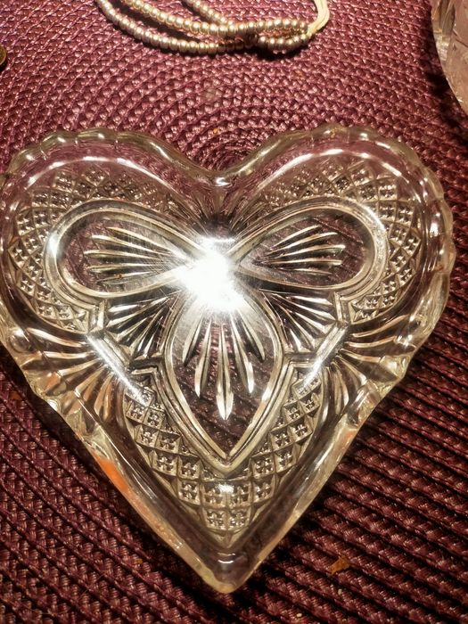 Patera serce Ząbkowice PRL 2 Szt 13/13 cm