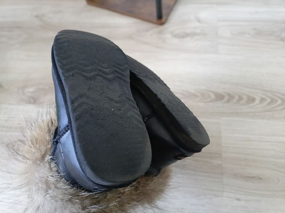 Buty futro naturalne skóra naturalna r.41