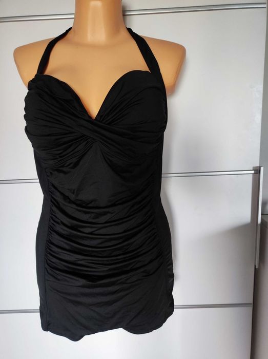 Resort r 50 wysmuklający strój kąpielowy plus size marszczenia