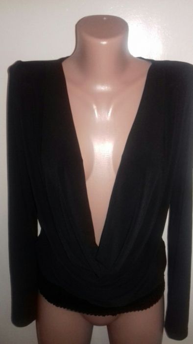 Эффектная черная сексуальная блуза с паетками пайетками паедками 2 в 1