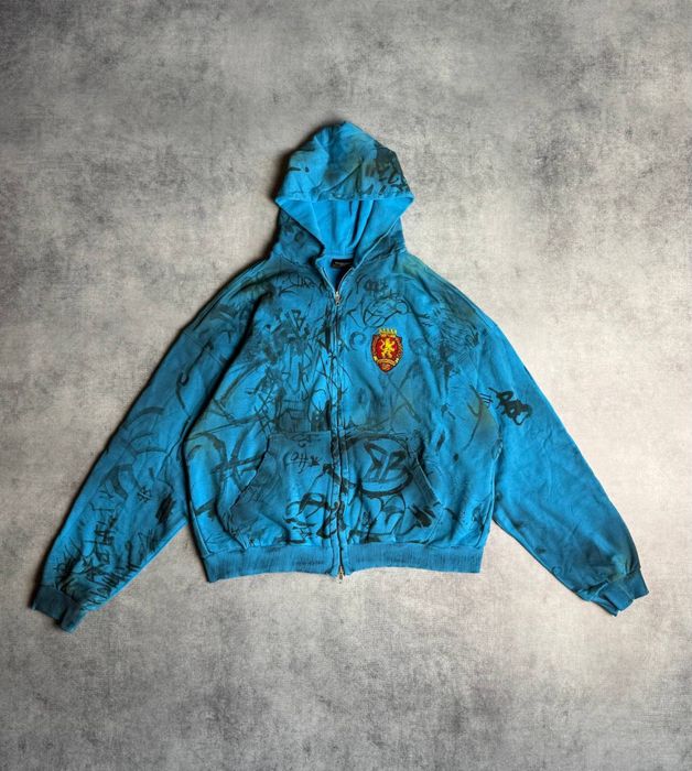 Зіп-худі Balenciaga Blue Skater Zip-Up Hoodie.