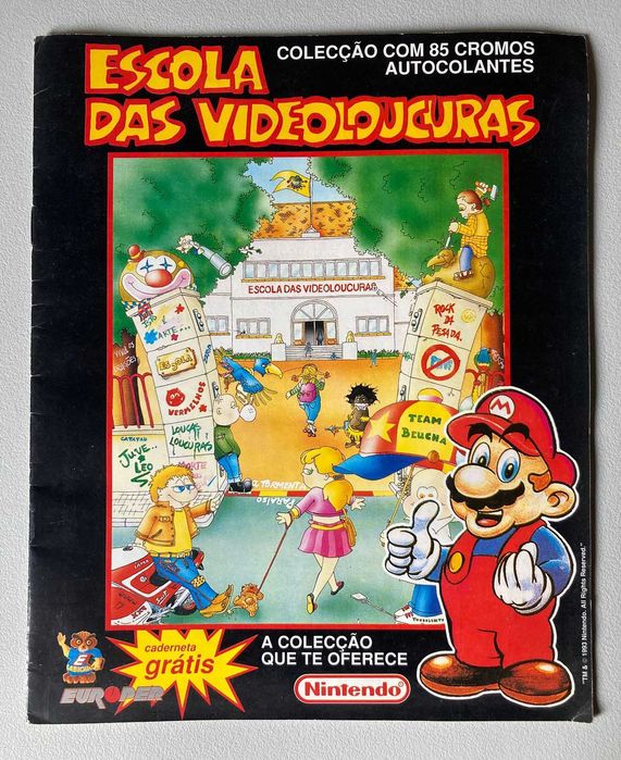 Caderneta de Cromos Antiga: Escola das Videoloucuras