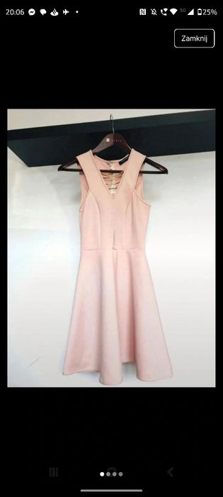 Sukienka na studniówkę guess by marciano XS pudrowy róż