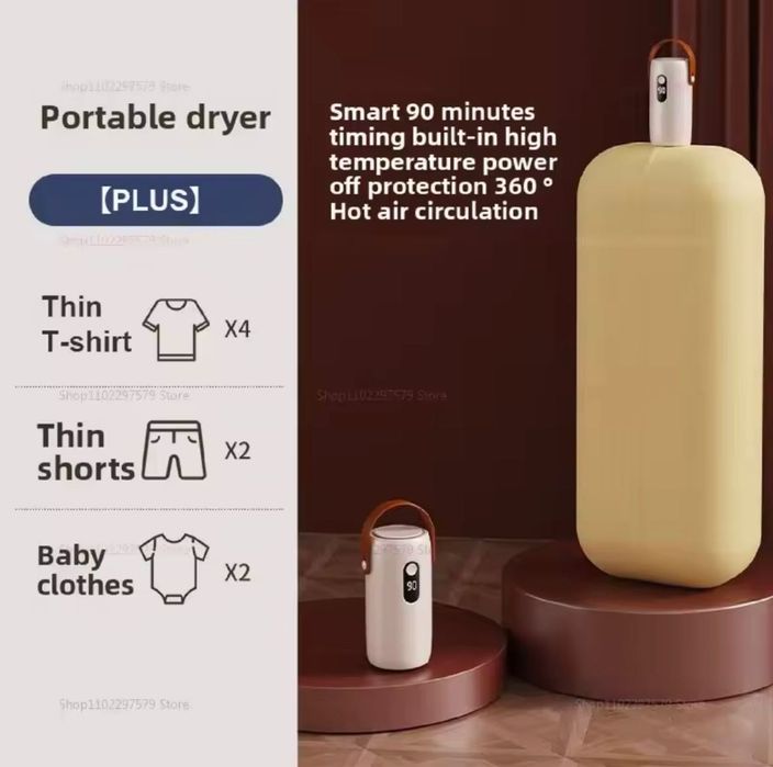 Seca Roupa Rápido Mesmo Sem Sol - Mini secador elétrico.