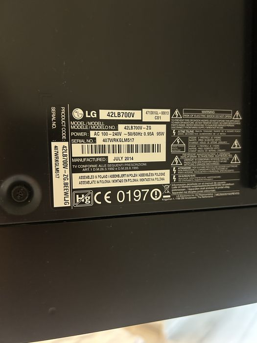 Telewizor LG 42 cale