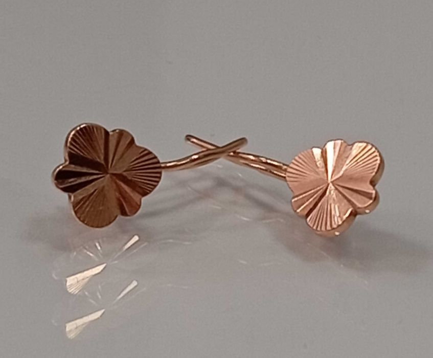 Złote kolczyki 583 3g 2cm / Nowy Lombard / Bytom