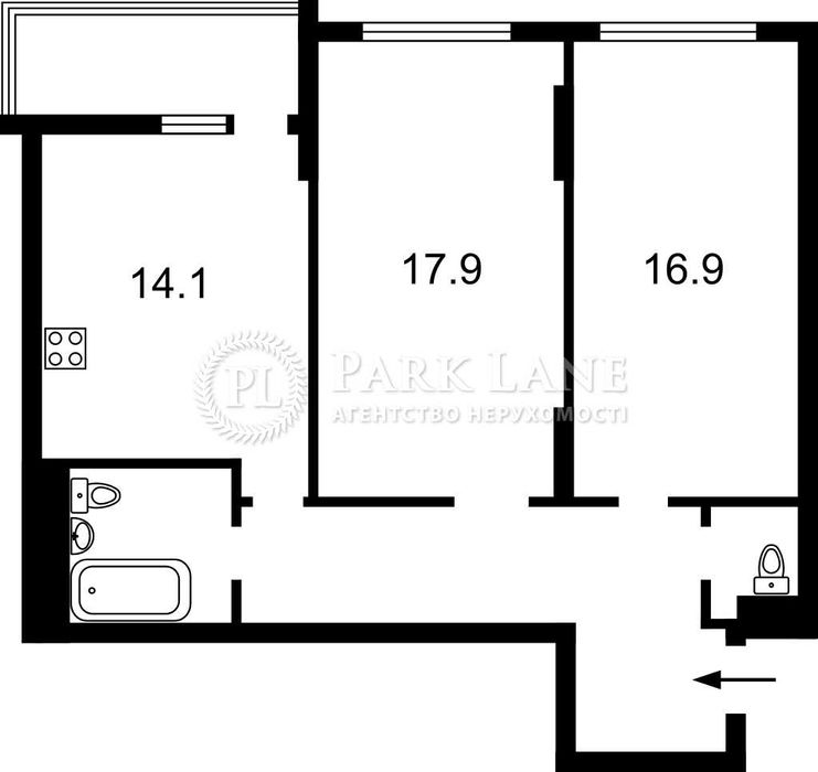 2-комнатная квартира по адресу ул. Замковецкая (площадь 71,3 м²) - Atlanta.ua - фото 2