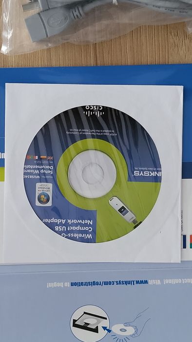 Wifi stick adapter linksys Wireless-G nowy komplet