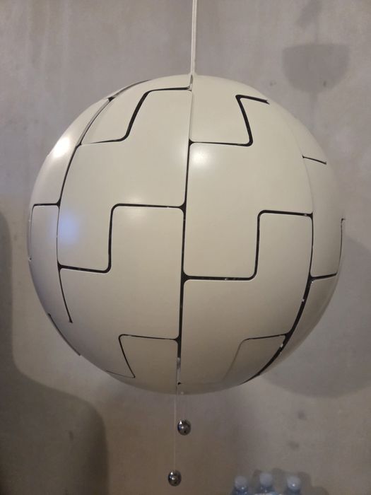 Lampa wisząca IKEA PS 2014 „Gwiazda Śmierci” – oryginał, kompletna, bi