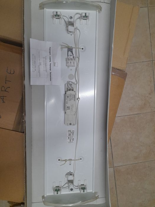 Base candeeiro teto retangular