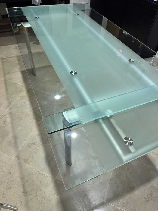 Mesa Jantar Vidro Temperado - Extensivel